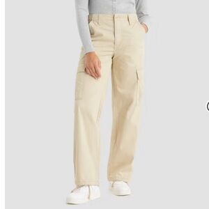 Levi's 94’s Baggy Cargo Wide Leg Pants Women's 28x30 Khaki Streetwear Skate New